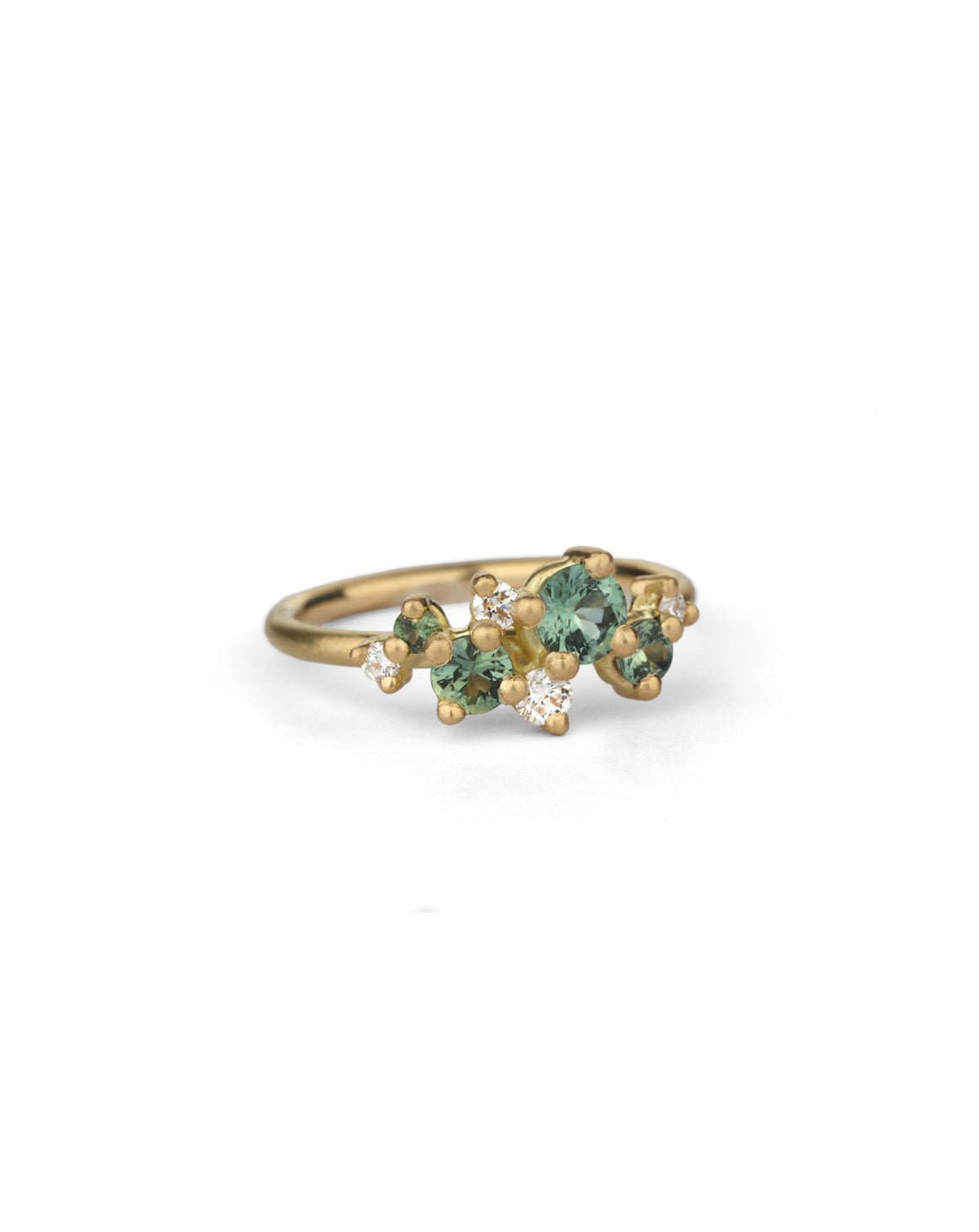 Aqua Australian Sapphire and Ocean Diamond Astra Ring