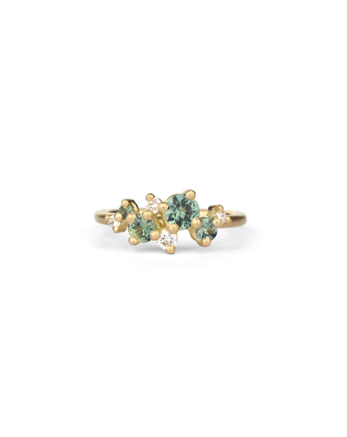 Aqua Australian Sapphire and Ocean Diamond Astra Ring
