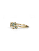 Aqua Australian Sapphire and Ocean Diamond Astra Ring