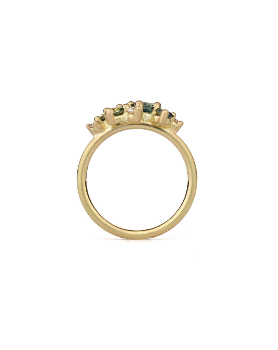 Aqua Australian Sapphire and Ocean Diamond Astra Ring