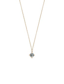 Aquamarine Medium Solo Birthstone Pendant - Round