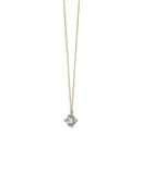 Aquamarine Medium Solo Birthstone Pendant - Round