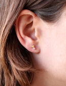 Yellow Natural Diamond Asscher Duo Earrings