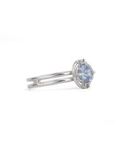 Blue Sapphire Medium Horizon Halo Ring