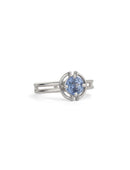 Blue Sapphire Medium Horizon Halo Ring
