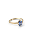 Blue Sapphire Oval Solo Engagement Ring