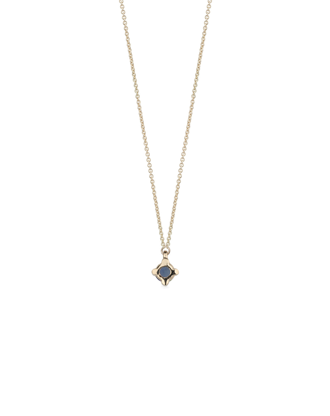 Blue Sapphire Mini Solo Birthstone Pendant - Round