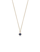 Blue Sapphire Mini Solo Birthstone Pendant - Round