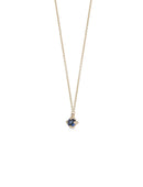Blue Sapphire Mini Solo Birthstone Pendant - Round