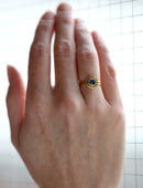 Blue Sapphire Octagon Super Nova Ring