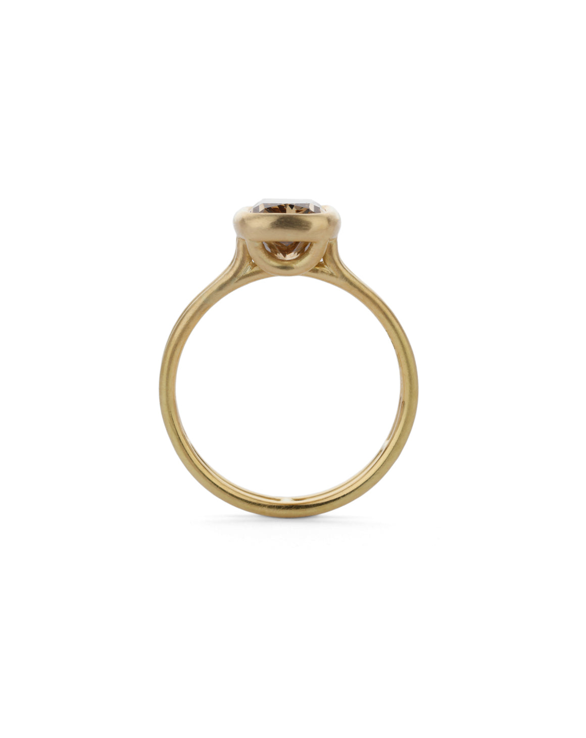 Champagne Diamond Bound Bezel Ring