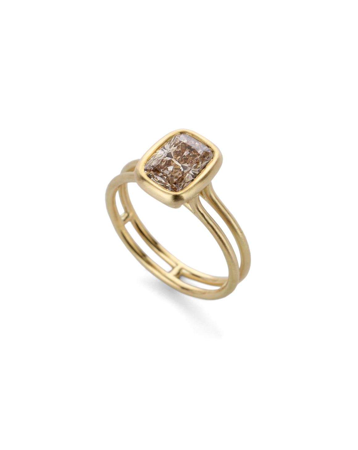Champagne Diamond Bound Bezel Ring