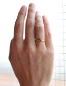 Deep Orange Sapphire Round Solo Engagement Ring