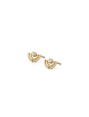 Natural Diamond Mini Double Half Circle Earstuds