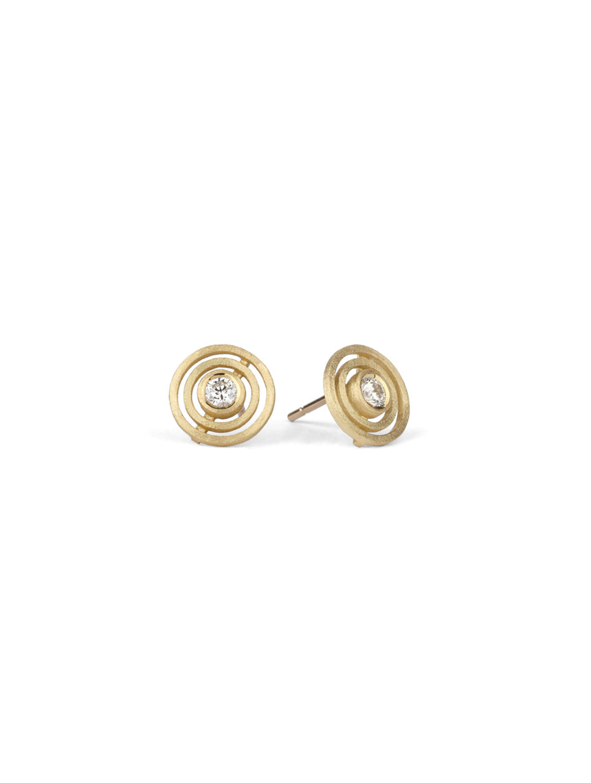Recycled Diamond Double Nova Earstuds - mini