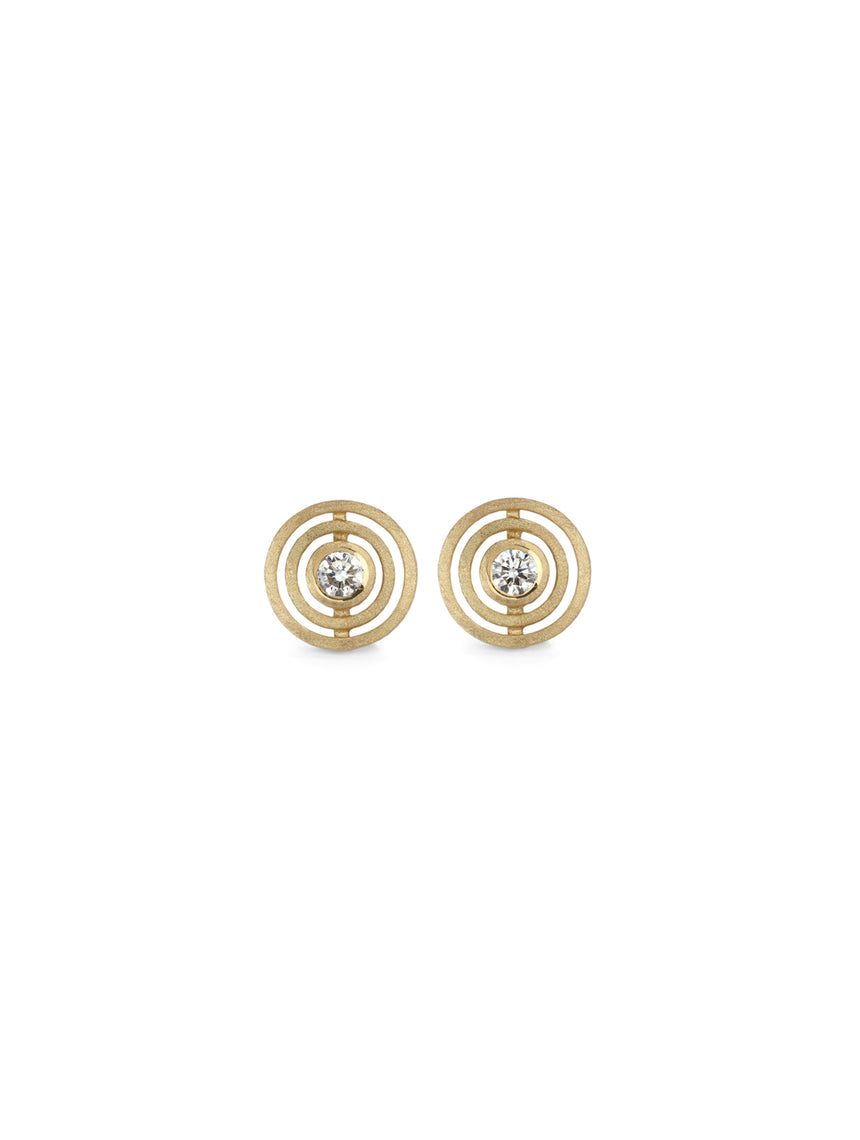 Recycled Diamond Double Nova Earstuds - mini