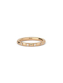 Natural Diamond Duodecimal Medium Round Band - Polished