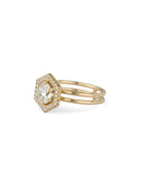 Diamond Hex Halo Ring - 0.90ct