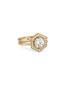 Diamond Hex Halo Ring - 0.90ct