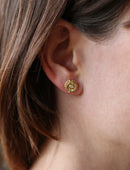 Natural Diamond Mini Four Circle Earstuds