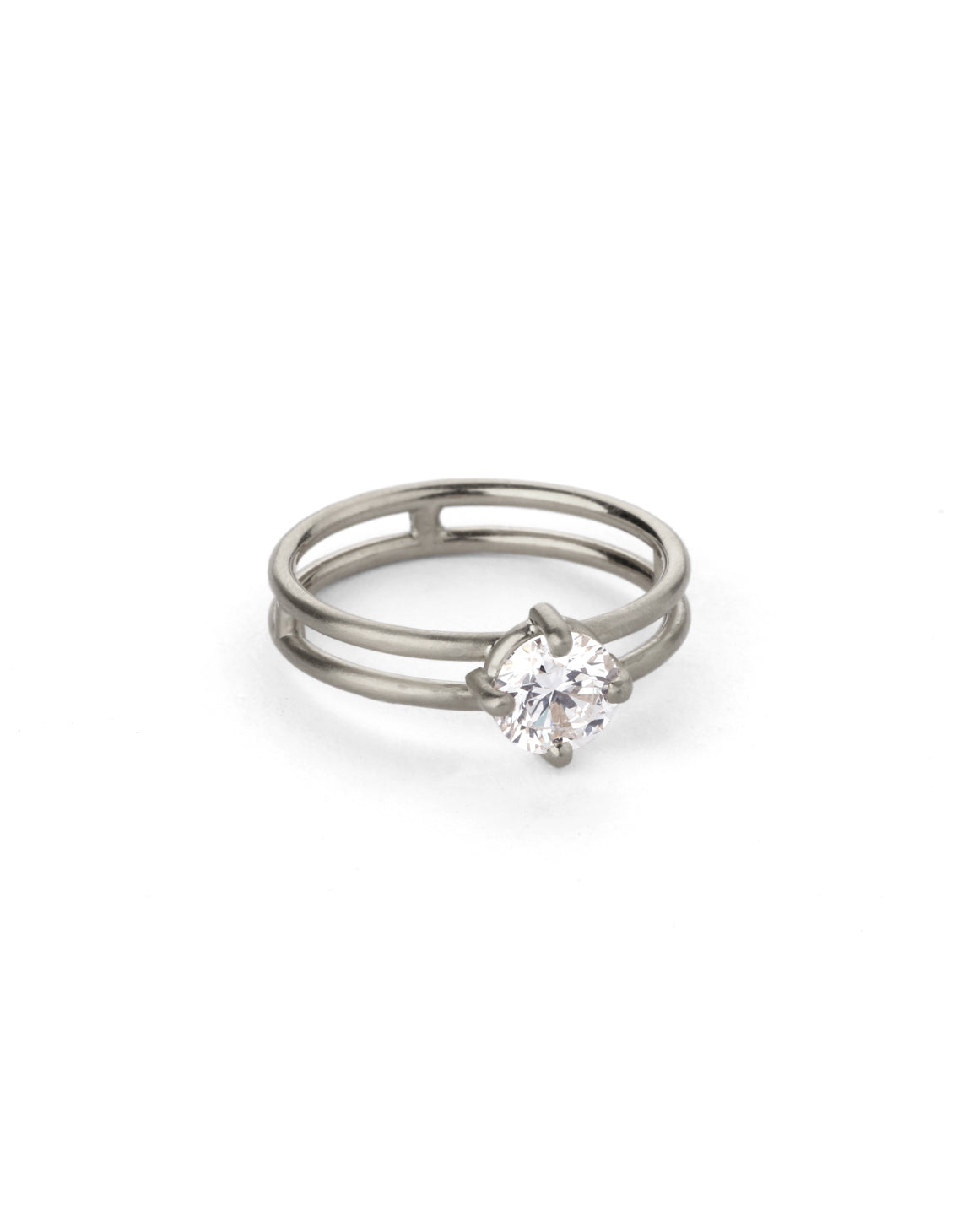 Diamond Solo Split Ring - 0.70ct