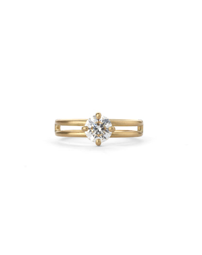 Diamond Solo Split Engagement Ring - 0.70ct