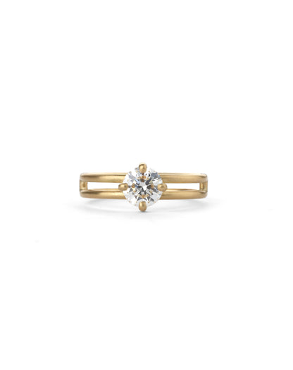 Diamond Solo Split Ring - 0.70ct