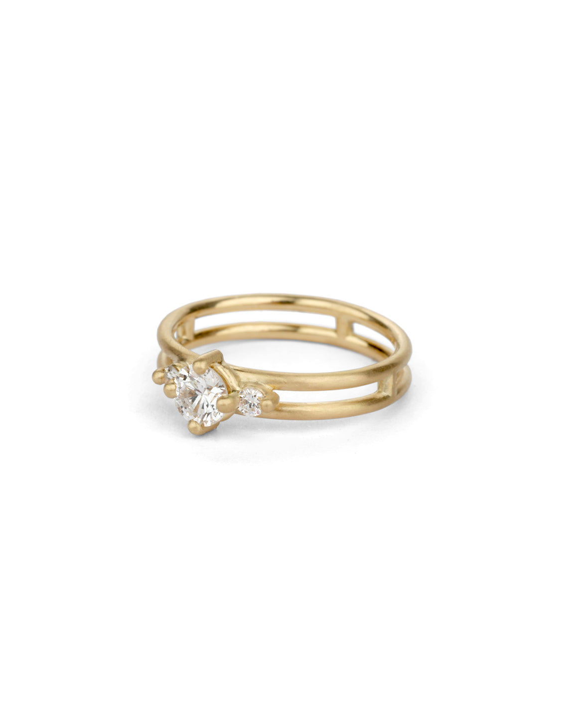 Diamond Round Trio Split Ring