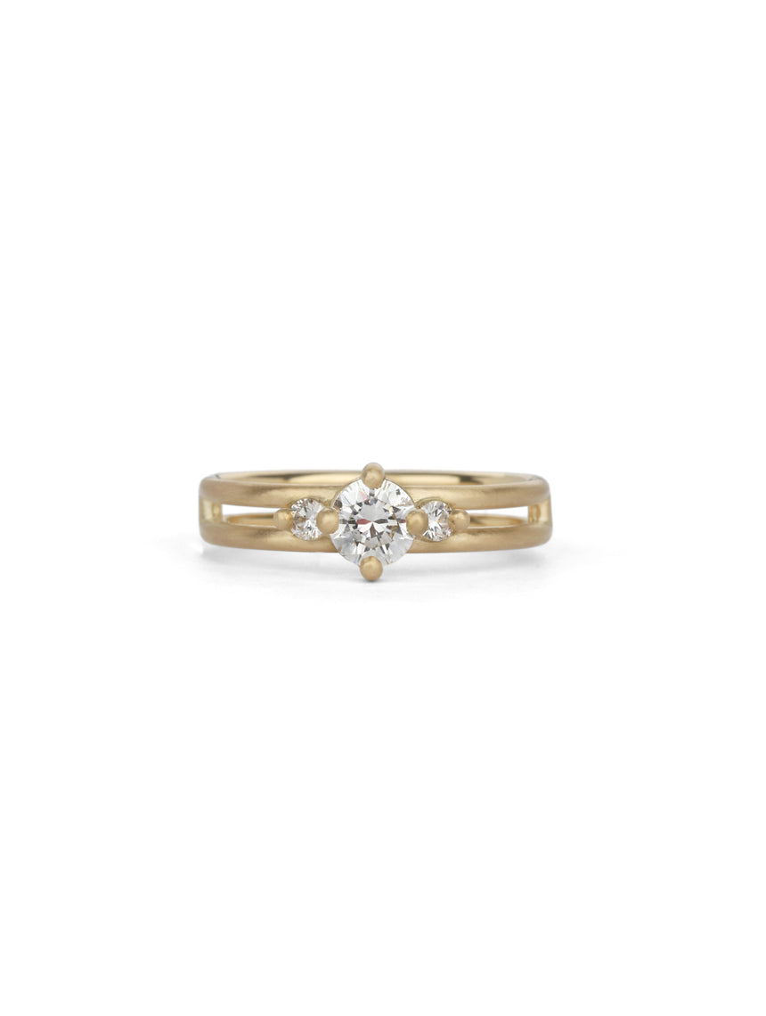 Diamond Round Trio Split Ring