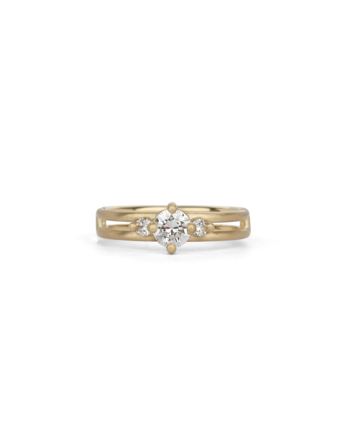 Diamond Round Trio Split Ring