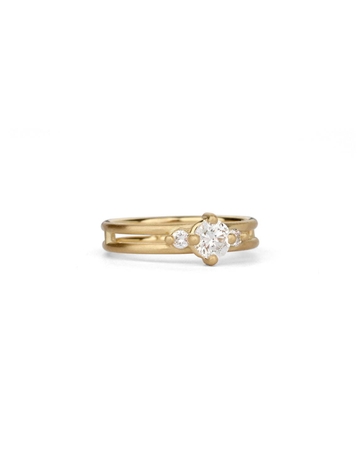 Diamond Round Trio Split Ring