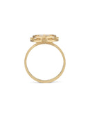 Natural Diamond Compass Three Circle Ring - 1ct