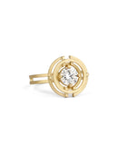 Natural Diamond Compass Three Circle Ring - 1ct
