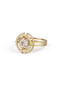 Natural Diamond Compass Three Circle Ring - 1ct