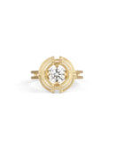 Natural Diamond Compass Three Circle Ring - 1ct