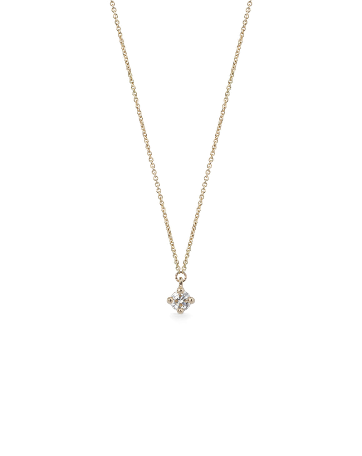 Diamond Mini Solo Birthstone Pendant - Round