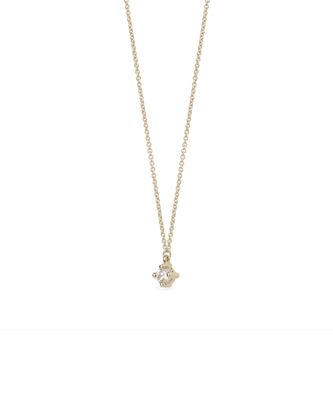 Diamond Mini Solo Birthstone Pendant - Round