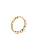 18ct yellow gold double band ring, satin finish.