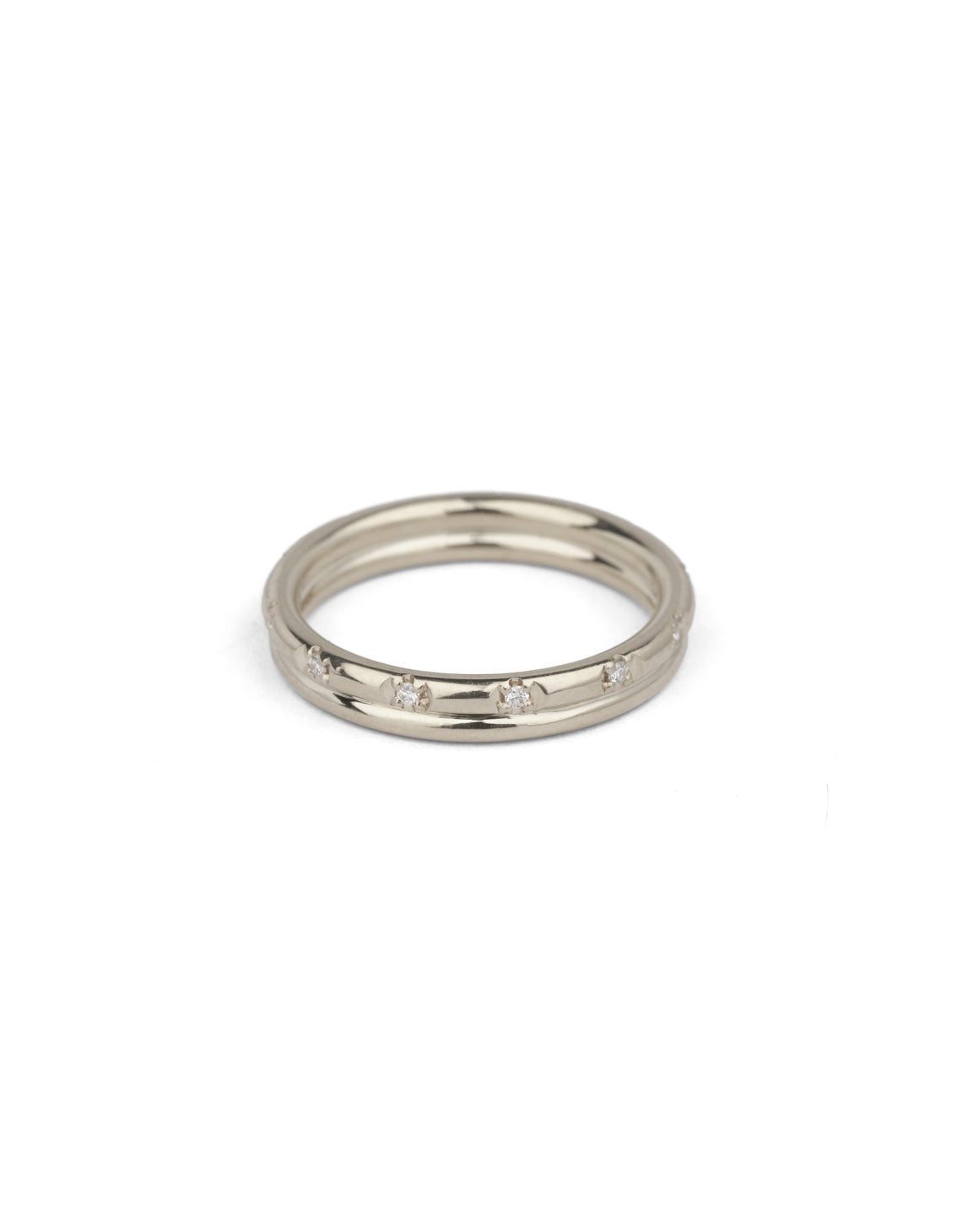 Natural Diamond DuoDuo Fine Band - Polished