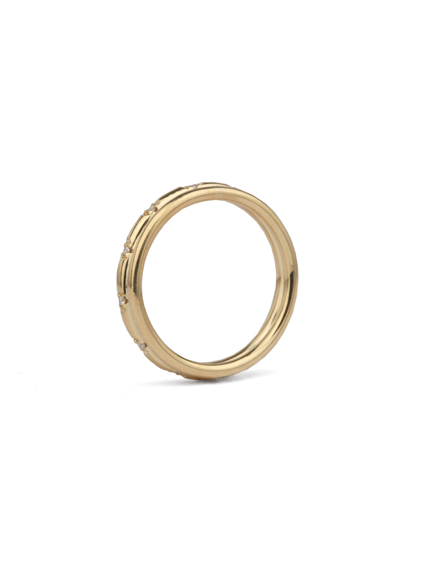 Natural Diamond DuoDuo Fine Band - Polished