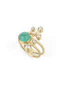 Emerald Digamma Ring