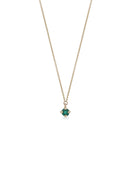 Emerald Mini Solo Birthstone Pendant - Round