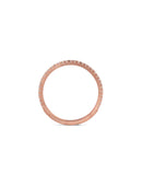 Slim diamond set band in 18ct rose gold.