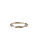 Slim diamond set band in 18ct white gold.