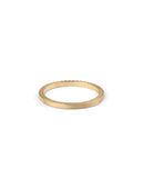 Slim diamond set band in 18ct yellow gold. Back view.