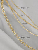 18ct Gold Ellipse Chain - Fine