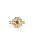 Mint Green Sapphire Medium Solar Ring