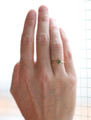 Australian Green Sapphire Round Solo Engagement Ring