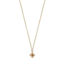 Apricot Garnet Mini Solo Birthstone Pendant - Round