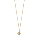 Apricot Garnet Mini Solo Birthstone Pendant - Round